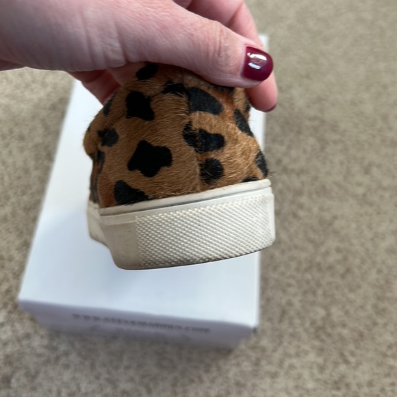 Steve Madden “Eccentric” Leopard Calf Hair Slip On Sneaker, 8 - Picture 11 of 13